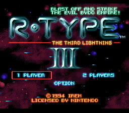 R-Type III - The Third Lightning (Europe) Title Screen
